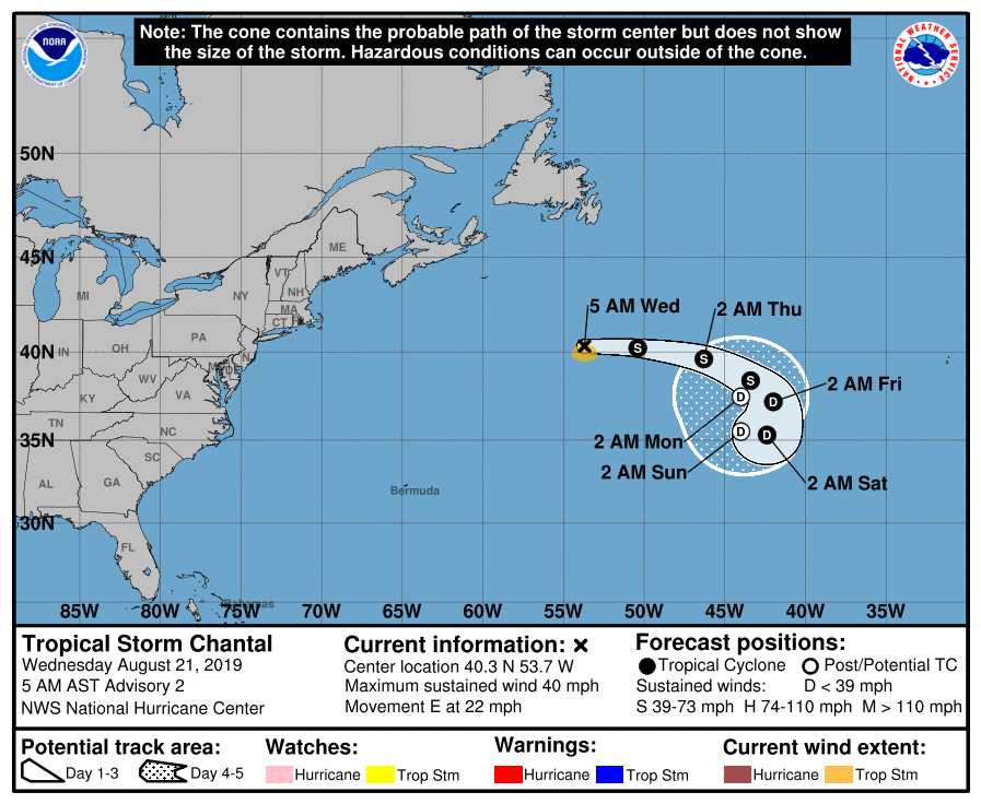 TS Chantal forms in Atlantic | Holt Enterprise News