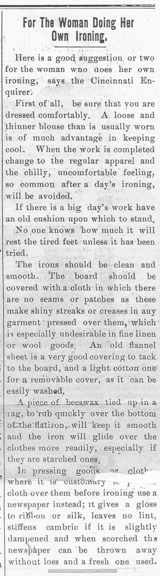 Ironing Southalnd Call 4-12-1910
