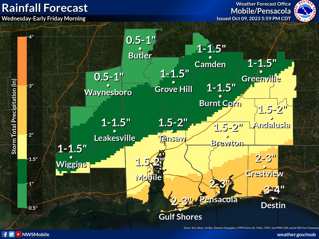Is Rain Rain beginning Wednesday | Holt Enterprise News