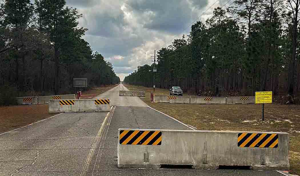 Close. Area Range Road 213 now considered closed area | Holt Enterprise News