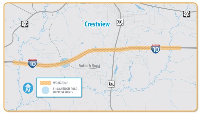 I-10 resurfacing project completed, SR 85 work in Crestview continues ...