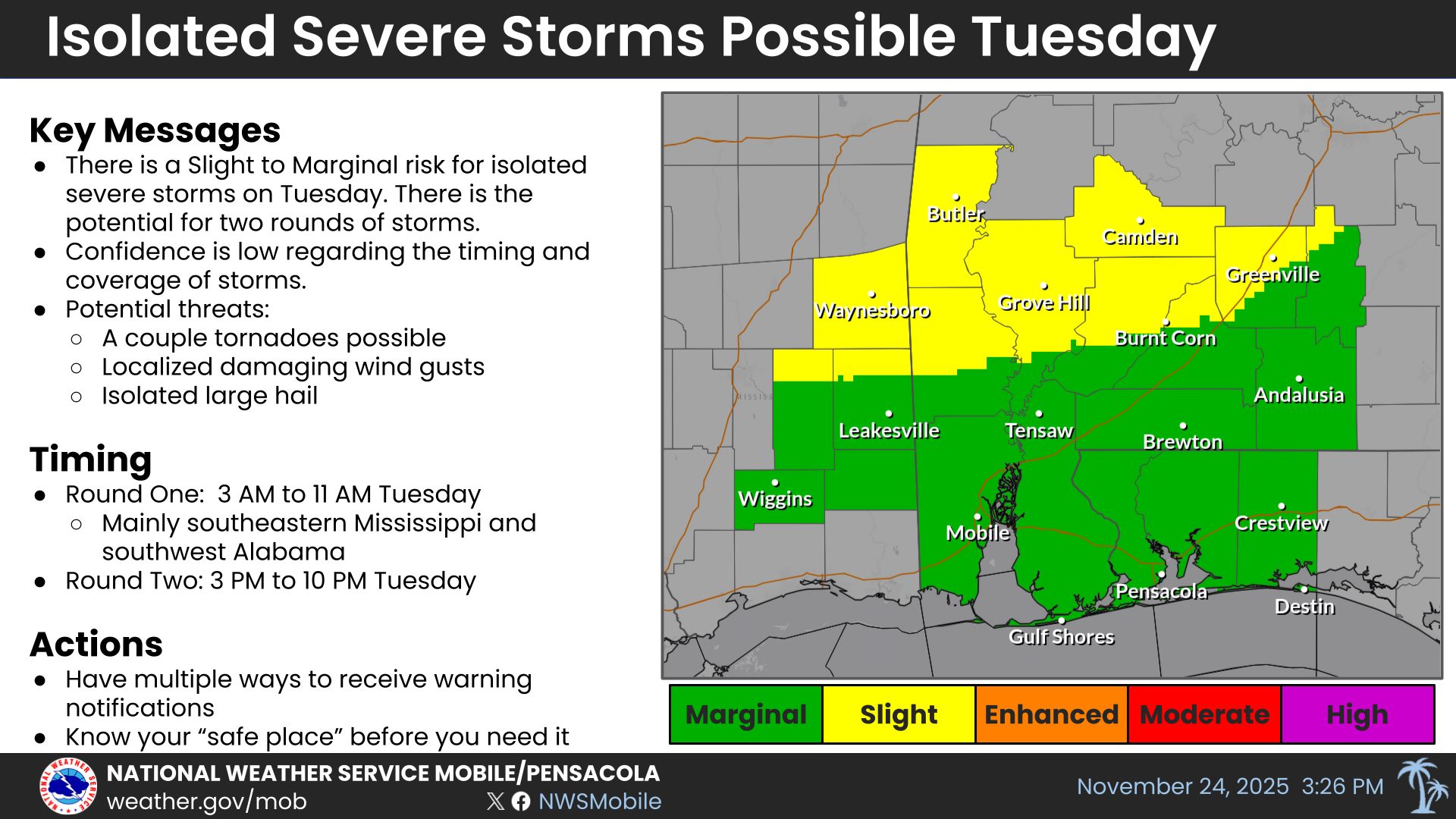 Severe weather expected as cold front moves through | Holt Enterprise News